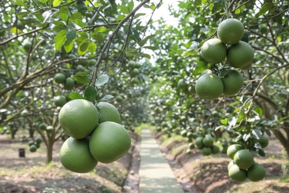 Làng nghề truyền thống nổi tiếng với bưởi thơm ngon, nhiều món ăn độc đáo từ bưởi.